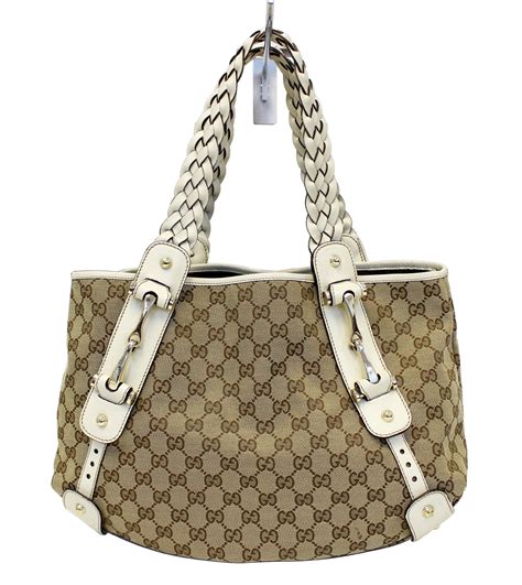 gucci medium canvas satchel - beige|Gucci leather shoulder bag.